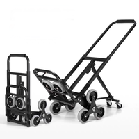Chariot à bagages pliable portable Super june Hot-Selling avec escalier d'escalade à six roues Support OEM personnalisable