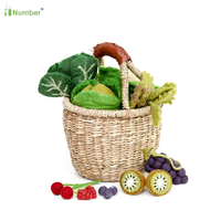 Ensemble de légumes et fruits en feutre faits main, personnalisés en gros, en forme de brocoli doux, pour jeu d'imitation