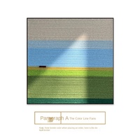 Peinture à l'huile sur toile, art abstrait de paysage marin, couleur Morandi, design moderne, cadre doré, fait à la main, salon