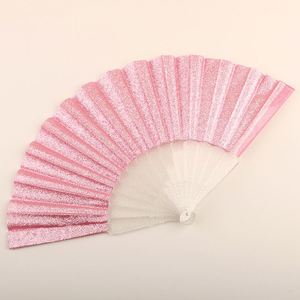 Wedding Bachelorette Tea Party Accessory Folding <b>Hand</b> Glitter <b>Fan</b> - Product Image 3