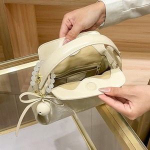 Fashion New Solid Color Casual Beaded Dumpling Bag, Small <b>Pillow</b> PU Handbag - Product Image 2
