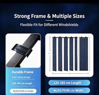 Pare-soleil rétractable pour pare-brise de voiture en feuille de titane argentée et maille PVC avec protection UV et isolation thermique