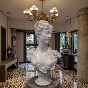 Europese klassieke handgesneden beroemde stenen half-figuur vrouwelijke sculptuur marmeren half-figuur sculptuur - Product Image 1