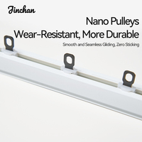 Rail de rideau en aluminium robuste de 3,0 mm, rail coulissant silencieux, rail encastré au plafond de qualité industrielle pour projets hôteliers de luxe