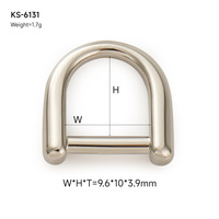 Anneau en D en alliage de zinc de 9 mm pour sac à main, sac à dos, sac à bandoulière, accessoires de sangle, argent, vente en gros pour sacs et pochettes