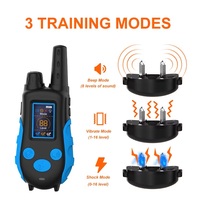 Collier de dressage électrique rechargeable pour chien, télécommande vibrante, contrôle par choc, portée 1000 mètres, plastique, étanche IP67, autonomie 6 mois