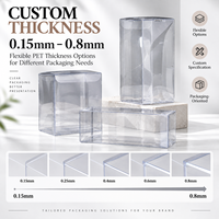 Boîtes en PET transparentes à faible MOQ pour emballage de détail, cosmétiques, maquillage, crème, parfum, boîte cadeau en plastique