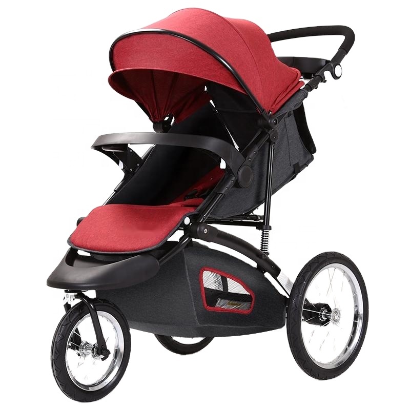 Passeggino da Jogging Baby Jogger H2 | Passeggino pieghevole a 3 ruote con freno di decelerazione | Azzurro