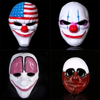 Masques de clown d'Halloween avec drapeau américain, masque de fête costumée, clown effrayant, masque de carnaval, Payday 2, masque drôle et horrible, accessoires de fête
