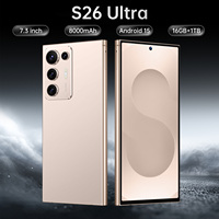 Smartphone 2026 New Original S26 Ultra 5G 7.3 Inci HD OLED 120Hz 16GB+1TB Tidak Terkunci Dual SIM Android 13.0 Versi Global 108MP