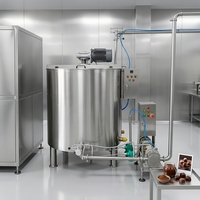 Nouvelle machine à faire fondre le chocolat en acier inoxydable de 100L-300L avec réservoirs de mélange et de stockage 220V/380V à faible bruit