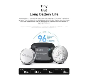 SKYRC TLD001 Thermologger <span class=keywords><strong>Duo</strong></span> Motor Detector de temperatura Comprobador de batería W para APP Control de temperatura preciso Plástico para - Product Image 3