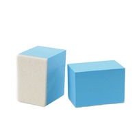 Éponge de polissage pour vitres de voiture Ae XC122 en feutre de laine bleu et blanc, pour décontamination des films d'huile, anti-rayures, haute efficacité