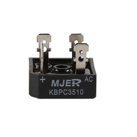 Módulo de Diodo Rectificador de Puente Monofásico 35A 1000V Negro KBPC3510