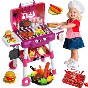 Juego de Cocina Interactivo EPT con Comida de Juguete, Mini Cocina Real para Niños con Luz, Música y Spray, Parrilla de Barbacoa, Juguetes de Cocina - Product Image 1