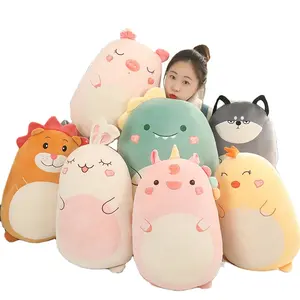 Vendita calda nuovo design morbidi giocattoli di peluche kawaii simpatici animali peluche bambola cuscini personalizzati.