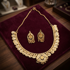 Vente en gros de bijoux de mode plaqués or 14K, 18K, 24K, ensemble de colliers, bijoux de luxe, bijoux en laiton plaqué or, Oro Joyeria. - Product Image 4