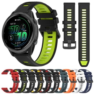 สายนาฬิกาซิลิโคน18มม. 20มม. 22มม. สำหรับ <span class=keywords><strong>Garmin</strong></span> Forerunner 265 265S 255S 255 vomove อุปกรณ์เสริมสร้อยข้อมืออินเทรนด์ - Product Image 1