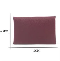 Dompet Koin Kulit Fashion, Dompet Lipat Kreatif dengan Kancing, Dompet Minimalis Kulit Asli, Tempat Kartu
