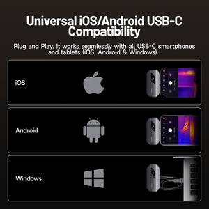 Tc002c צמד כפול ios & imager תאימות USB-C אנדרואיד עובד ללא רבב עם כל מצלמה תרמית טלפונים חכמים USB-C - Product Image 4