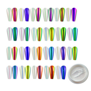Pigment miroir Aurora de haute qualité TSZS, paillettes chromées 0,3g, poudre chromée <span class=keywords><strong>sirène</strong></span>, <span class=keywords><strong>effet</strong></span> arc-en-ciel holographique, poudre pour manucure - Product Image 5