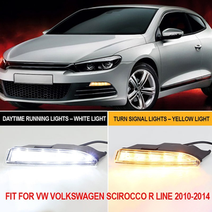 Luz Diurna DRL Blanca con Señal Amarilla para VW Volkswagen Scirocco R Line 2010 2011 <span class=keywords><strong>2012</strong></span> 2013 2014 - Product Image 2