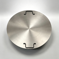 Brasero rond en métal avec couvercle, couvercle multifonctionnel pouvant servir de table basse d'extérieur, foyer pour jardin, patio ou cour arrière
