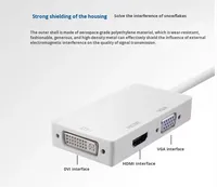 Adaptateur Mini DisplayPort vers HDTV VGA DVI pour iMac MacBook Pro Mac Mini, sortie triple écran, connexion 3 en 1, station d'accueil