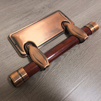 Nouvelle conception de poignée de barre pivotante en métal couleur cuivre antique P1 avec panneau et bouton de commande