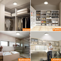 Plafonnier intérieur avec capteur de mouvement, moderne, rond, Garage, salle de bain, porche, douche, 400LM