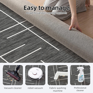EIFFEL HOME Alfombra con diseño de plantas y flores, fibra de poliéster, lavable a máquina, para el hogar, sala de estar, dormitorio - Product Image 4