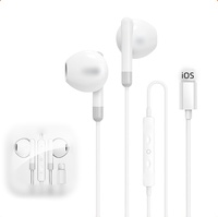 Écouteurs intra-auriculaires Hi-Fi stéréo avec basses puissantes, micro et contrôle du volume, Plug & Play pour iOS iPhone (vente en gros)