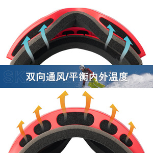 OBAOLAY <b>Ski</b> Goggles Anti-Fog PC Lens One Size All Weather Outdoor Use - Product Image 5