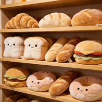 Jouets en peluche de haute qualité, personnalisés, écologiques, mignons, doux, kawaii, classiques, en forme de personnages alimentaires, pour enfants