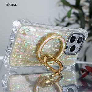 Funda Protectora para Teléfono con Diseño Cruzado, TPU Mate Personalizada, con Madreperla Natural y Cierre Magnético para iPhone 16 15 14 13 Pro Max - Product Image 2