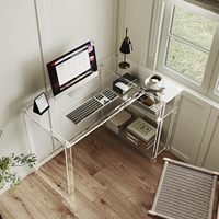 Organisateur d'ordinateur portable en acrylique portable JYF - Ergonomique, gain de place, multifonctionnel pour la maison/le bureau