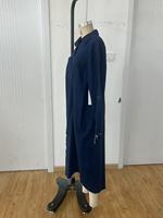 Robe longue en jean grande taille de qualité supérieure pour femme, style vintage décontracté, col rabattu, manches bouffantes, écologique, collection automne
