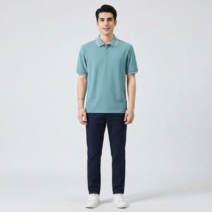 Polo de Verano para Hombre, Color Sólido, Estilo Casual, Cuello Solapa, Moda Ejecutiva, Nailon 100% Poliéster, Técnica Bordada - Product Image 1