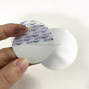 20mm 24mm 28mm Customized Heat aluminum foil induction cap seal liner easy peel off Lift and Peel liner For PET/PE/PP/Glass