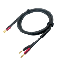 Câble de haut-parleur haut de gamme Hifi OFC banane mâle à mâle veste en PVC plaqué or pour lecteur DVD et moniteur