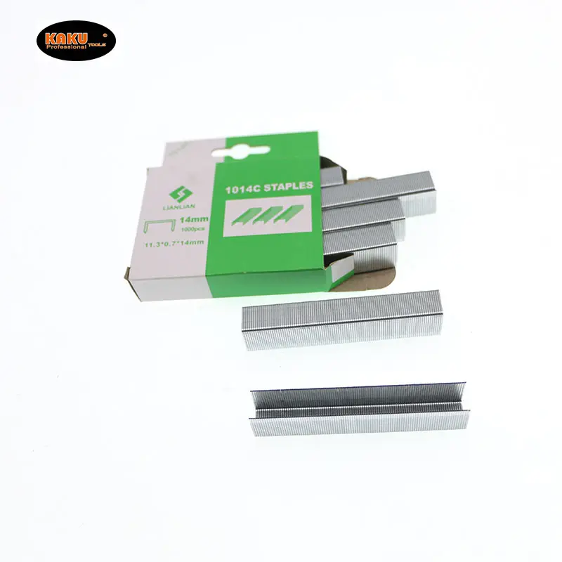 KAKU commercio all'ingrosso a basso prezzo tipo di chiodo comune e forma piatta argento gambo liscio acciaio 6-14mm graffetta