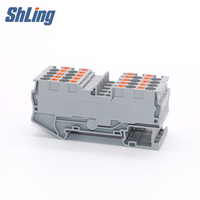 Bloc de bornes de connexion rapide PT4-QUATTRO 32A 800V 4 voies à alimentation en vrac, sans outil, pour panneaux de commande d'automatisation