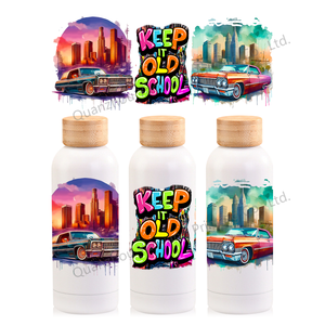 ملصق مطبوع بتقنية UV DTF لهالوين بتصميم <span class=keywords><strong>Happy</strong></span> Juice لتغليف أكواب ليبي سعة 16 أونصة والقوارير الفولاذية المقاومة للصدأ - Product Image 3