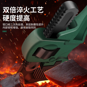 Clé à tuyau Baolan 600 mm, réglable, à mâchoires dentelées, en acier au carbone, outil domestique - Product Image 5