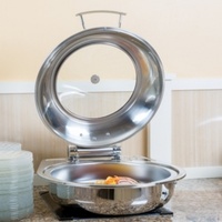 Marupin Elektrischer Edelstahl-Induktions-Chafing-Dish mit Hoher Effizienz und Weichglas-Oberfläche 220-240V Modell MLP-4331 für Hotels und Restaurants