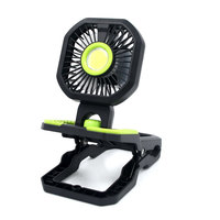 Lampe de bureau LED tête rotative multi-fonction lampes de camping ventilateur et pince magnétique lampe de travail rechargeable avec clip de support