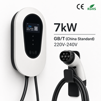 Bornes de recharge murales Wallbox pour véhicules électriques, chargeur de voiture électrique 32A GB/T 7KW, chargeur de voiture électrique Tuya 7 kW
