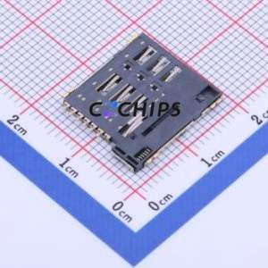 XKSIM-114 SIM Card Connector SMD Connector Self-Return Type Micro SIM Card Card Holder 1.35mm - Product Image 2