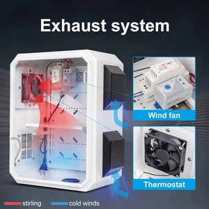 Ngoài trời hộp điện 15.7 \ "x 13.8 \" x 7.9 \ "nhiệt fan nhôm hợp kim trở lại chùm thiết bị điện tử bao vây - Product Image 3