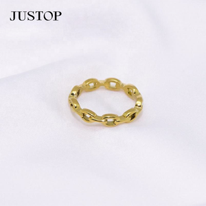 แหวนสแตนเลสแท้ชุบทองคำแท้จากโรงงานขายส่ง ไม่ลอก ไม่ดำ กันน้ำ เป็นมิตรต่อสิ่งแวดล้อม ดีไซน์คลาสสิก - Product Image 3